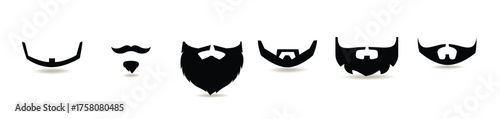 vector beard set