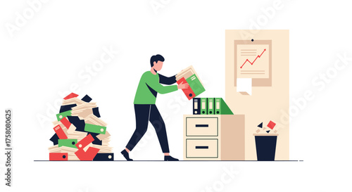 Organizing Cluttered Office Documents and Filing Papers Systematically