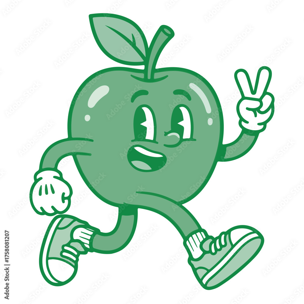 custom made wallpaper toronto digitalAnimated green apple character