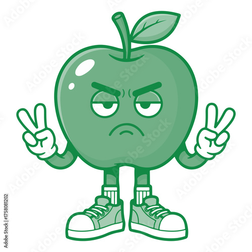 Wallpaper Mural Animated green apple character Torontodigital.ca