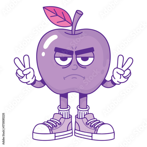 Wallpaper Mural funny cartoon apple Torontodigital.ca