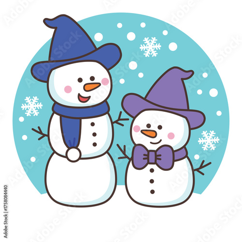 かわいい雪だるま