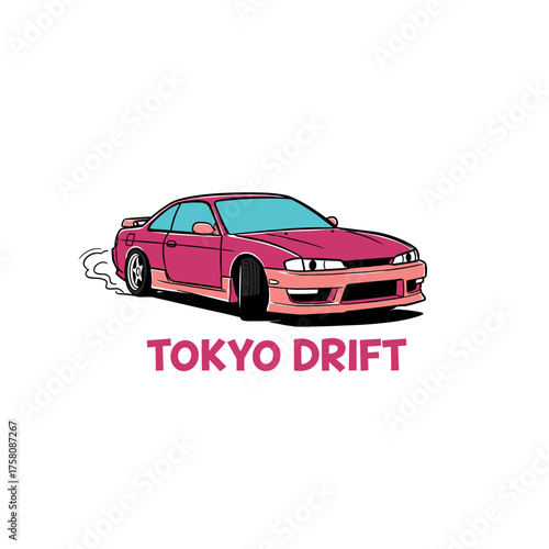 Super sports racing car. Automobile speed race poster. Race car racing. Racing club Illustration. Sports car drifting. Racing Team Design. Super Car Racing Illustration Design. Fast wheels challenge.