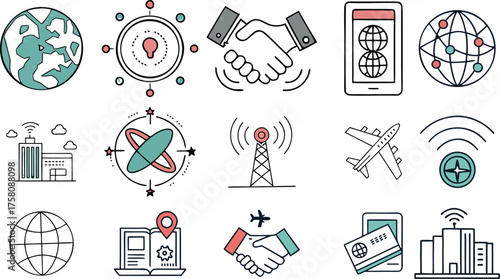 worldwide icon set