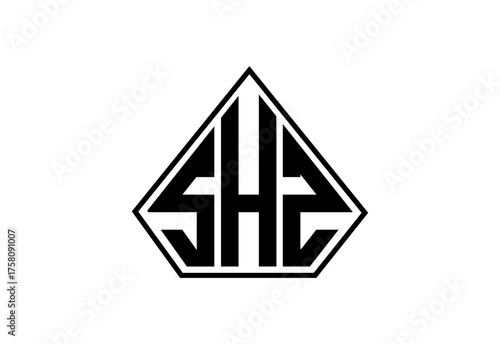 Free Download SHZ Custom Monogram Logo Design| Modern creative monogram initials  logo Design. - GFXLoad