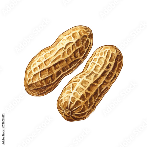 peanut hand drawn illustration