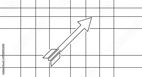 Simple diagram showing a single arrow vector on a coordinate grid used for physics and math illustration.