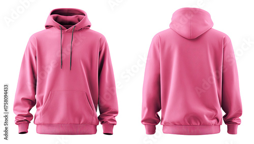 Wallpaper Mural Pink hoodie, front and back view (1) Torontodigital.ca