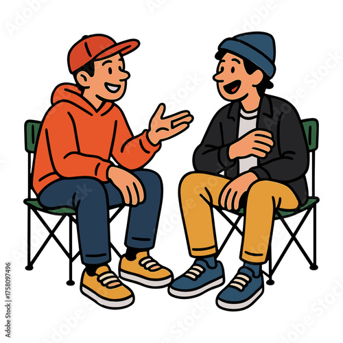 Casual conversation between friends vector