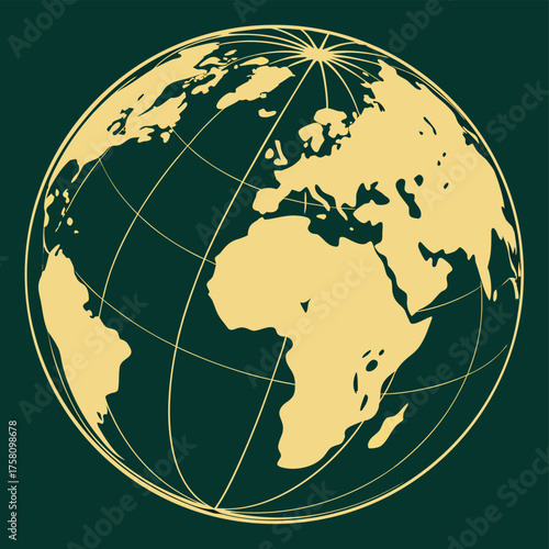 Vector illustration of 3D Earth globe, plasticine render, eco-friendly theme, global awareness, Earth Day concept, sustainable design.