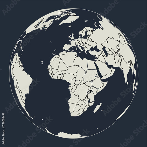3D planet Earth globe in plasticine soft style, global map, Earth Day concept, eco-friendly design, vector illustration.