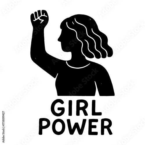 Empowerment, strength, feminism, unity, equality vector
