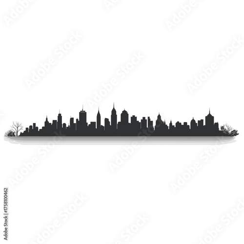 City scape Silhouette silhouette city architecture vector