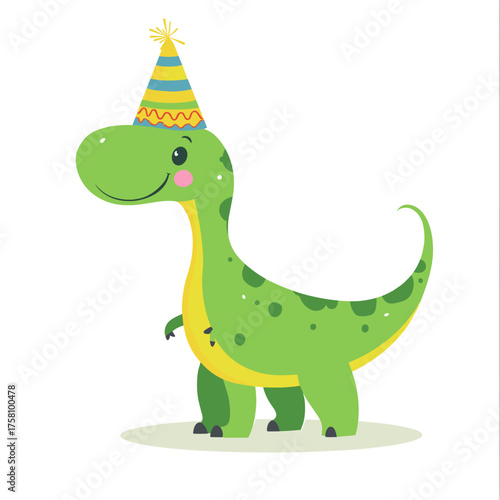 Dinosaur hat illustration children's vector