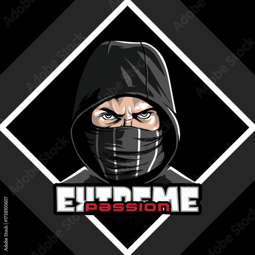 extreme passion ultras hooligan football sticker logo vector design