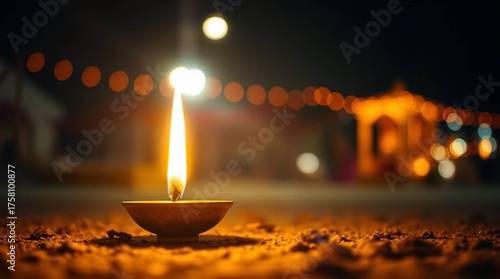 burning candles in the temple