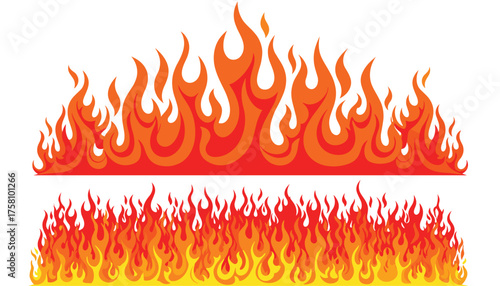 Fiery flames, a vibrant illustration of fire elements