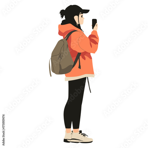 Gen z selfie illustration photography smartphone vector