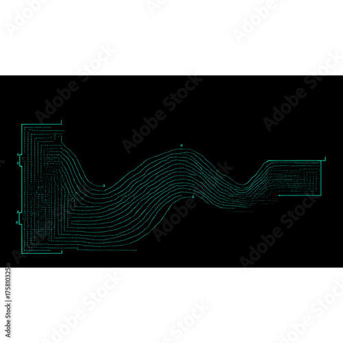 Wave digital blackboard technology vector