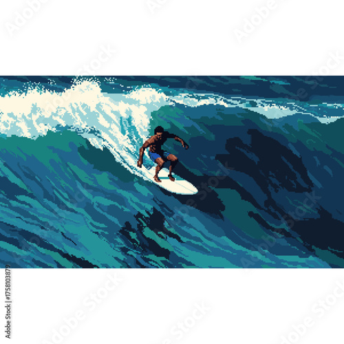 Black man playing surf board ocean surfing sports vector