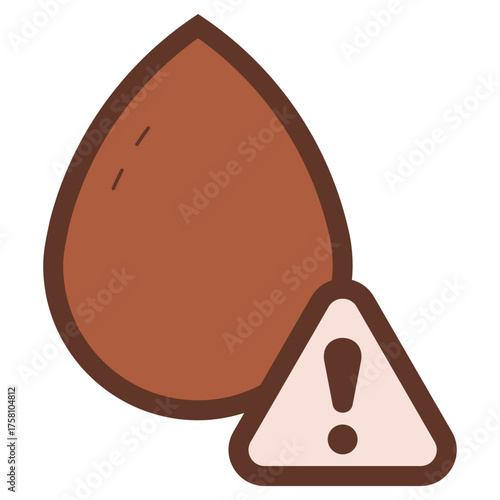 blood with warning sign icon