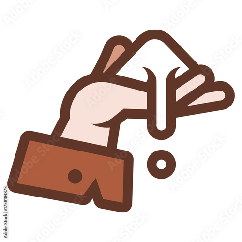 hand holding sugar icon