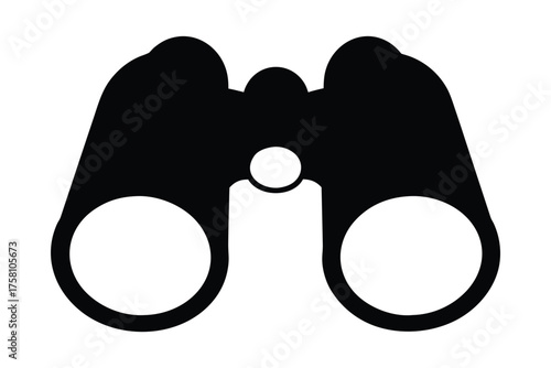 Binoculars silhouette vector, binocular icon
