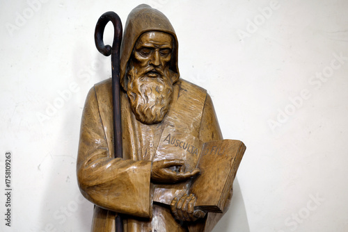 Canvas Print Saint Benedict of Nursia is considered the patriarch of the monks of the West