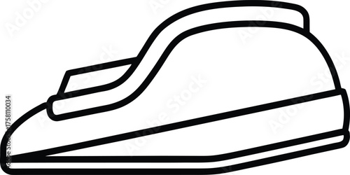 Compact Shoe Dryer Line Art on White Background Transparent Background
