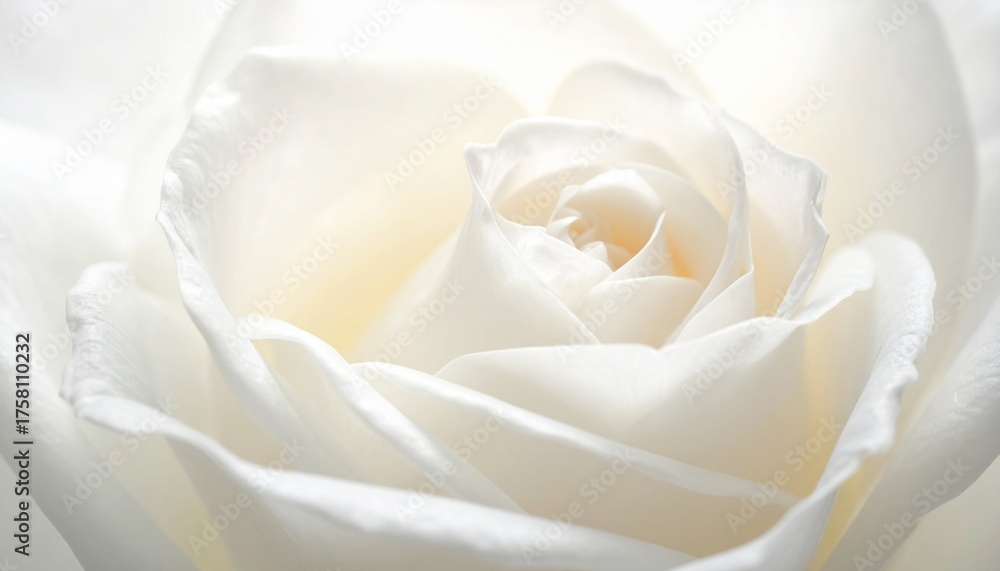 Fototapeta premium Beautiful white rose with delicate petals and soft texture.