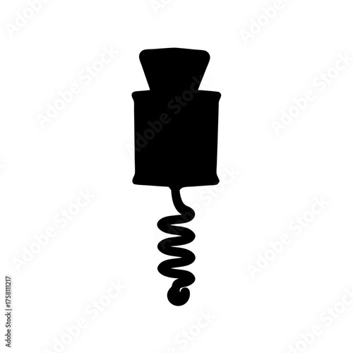 Classic jack in the box toy silhouette with coil spring surprise ready for playtime fun