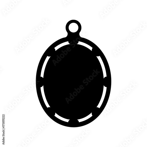 Oval jade pendant template simple outline design for jewelry making and craft projects
