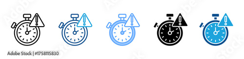Timer icon sheet multiple style collection
