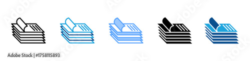Paper Stack icon sheet multiple style collection