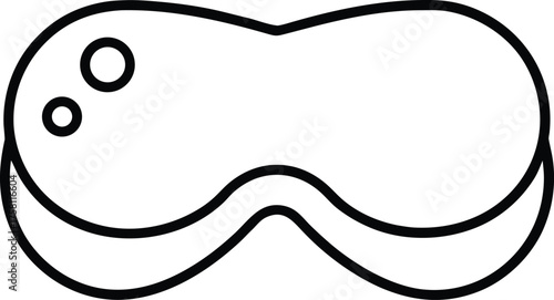 Smart Sleep Mask Line Art Transparent Background