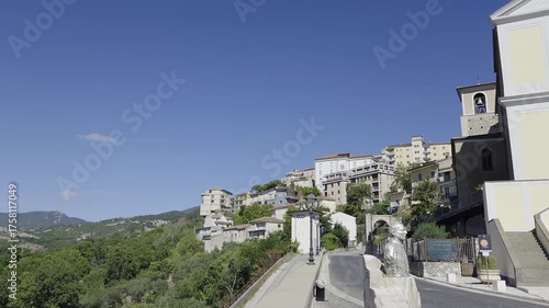 The landscape seen from Padula, a village in the province of Salerno, Italy.