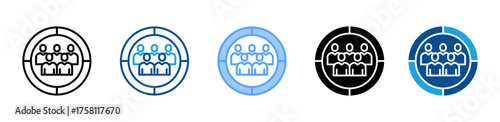 Customer Demographics icon sheet multiple style collection