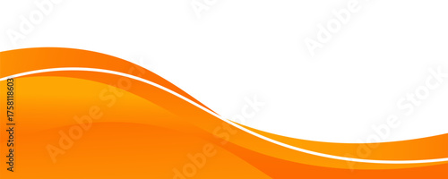 Vector orange line background curve element with white space for text and message design, overlapping layers, Modern design