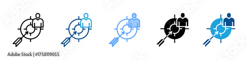Target Person icon sheet multiple style collection