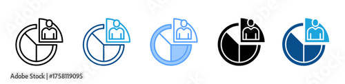 Market Segmentation icon sheet multiple style collection