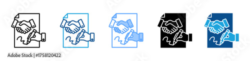 Binding Contract icon sheet multiple style collection