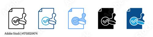 Paper Stamp icon sheet multiple style collection