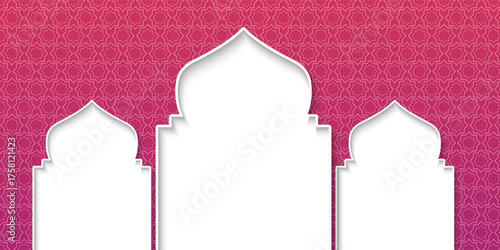 Islamic Pattern shadow, Islamic template abstract background for Eid mubarak, celebration of Islamic, festival, holidays.
Set of Ramadan Kareem banner, poster, greeting card, cover design with mosque,