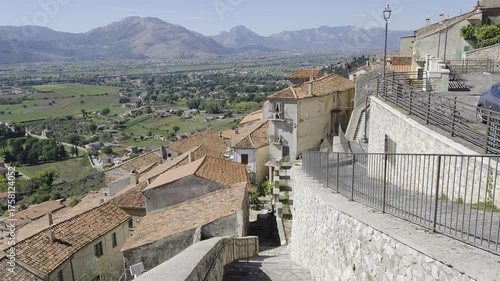 The landscape seen from Padula, a village in the province of Salerno, Italy.