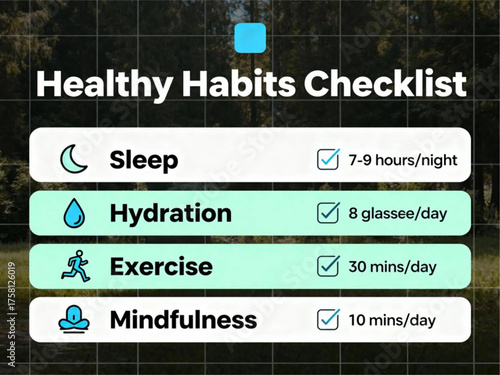 Essential Daily Habits Checklist for Optimal Well-being and a Balanced Lifestyle Your Guide to Health and Wellness