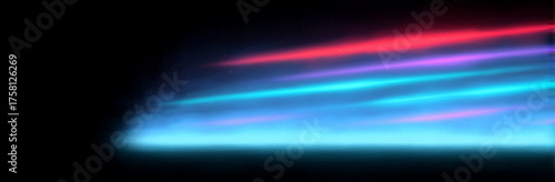 A stunning display of colorful light waves against a dark backdrop, creating a sense of movement and energy.