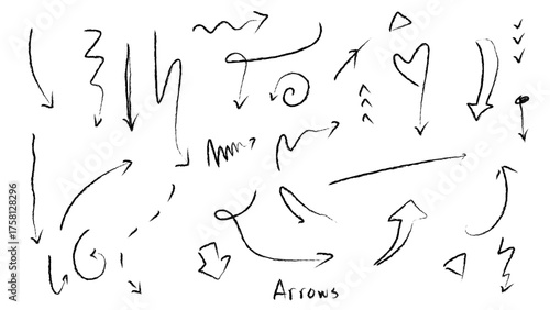 hand drawn arrows for illustrating and editing