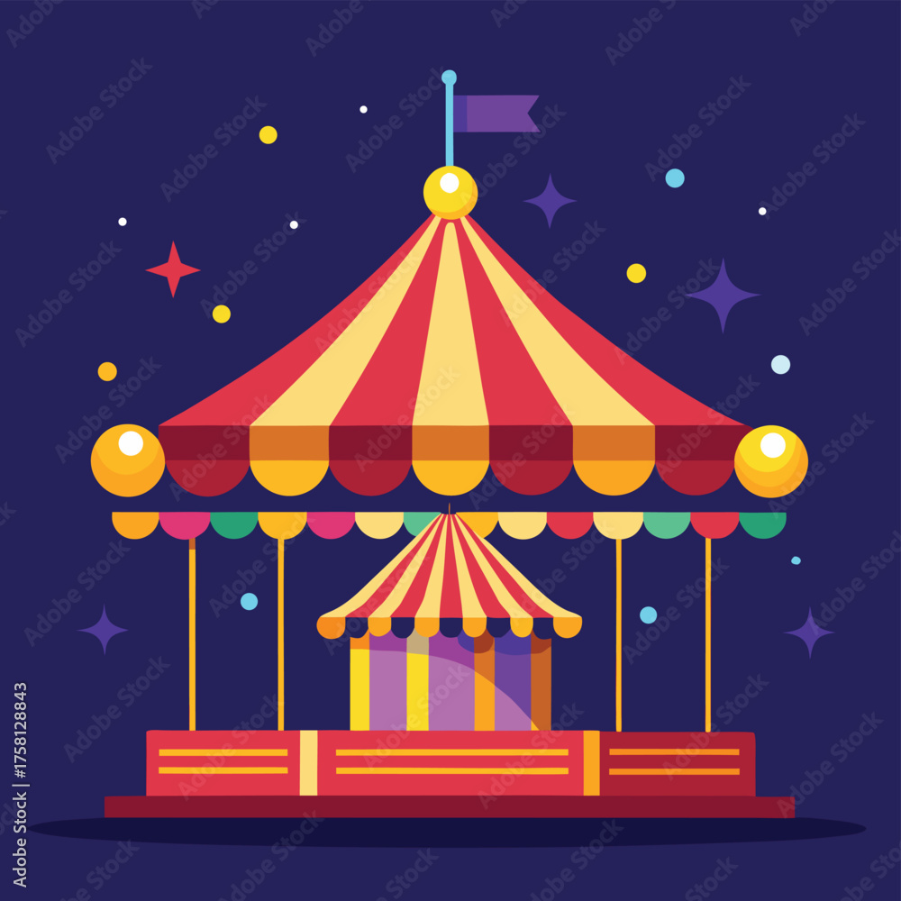 Obraz premium circus tent vector illustration