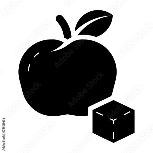 fructose sweet glyph icon