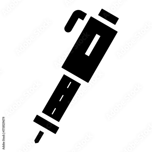 insulin pen glyph icon